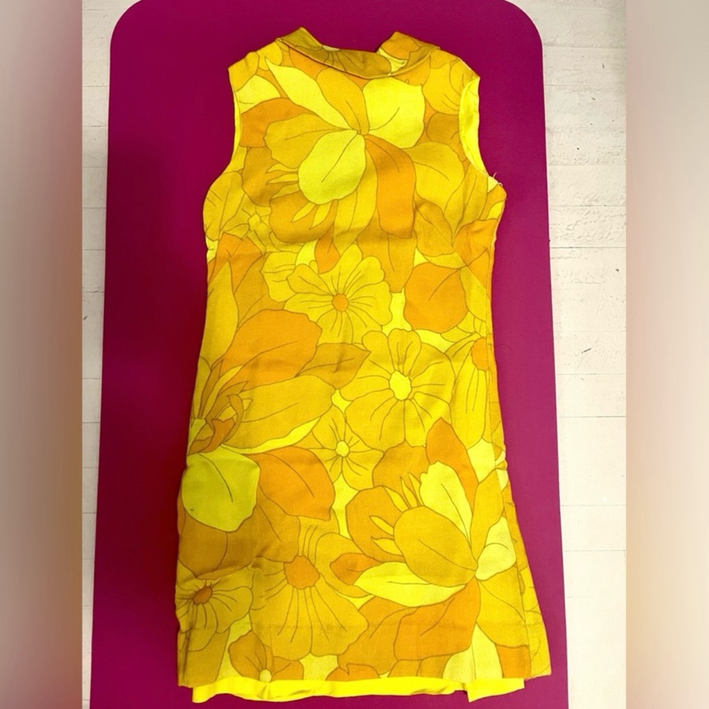 Floral Yellow Sleeveless Dress